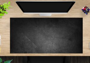 Schreibtischunterlage groß Schieferplatte schwarz aus Vinyl