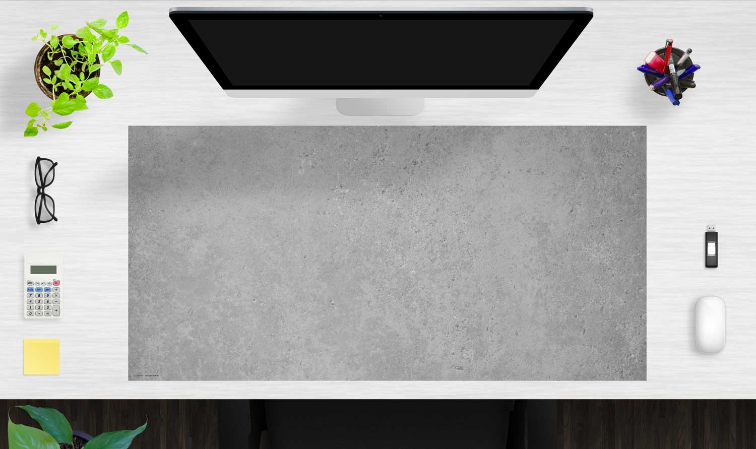 Schreibtischunterlage Zuhause geruchlos Tischdecke Grauer Beton 100x50
