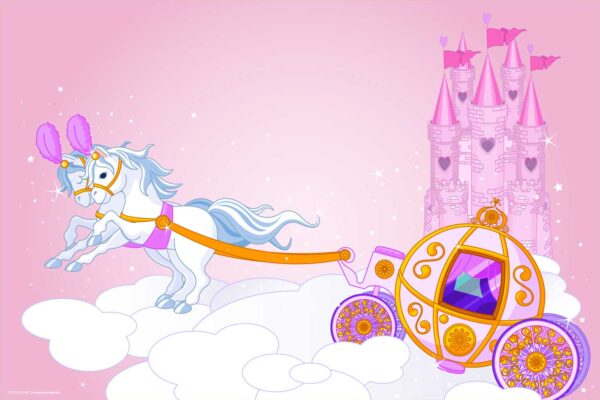 Schreibtischunterlage für Mädchen Weiße Pferde aus Vinyl