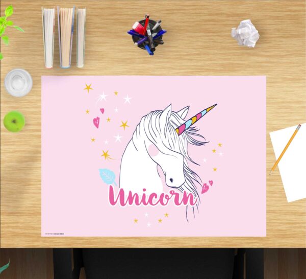 Schreibtischunterlage Unicorn, für Kinder, aus Vinyl