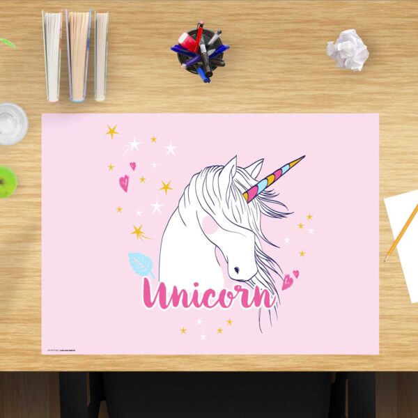 Schreibtischunterlage Unicorn, für Kinder, aus Vinyl