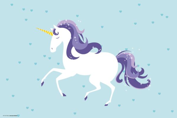 Schreibtischunterlage - Einhorn - aus Vinyl