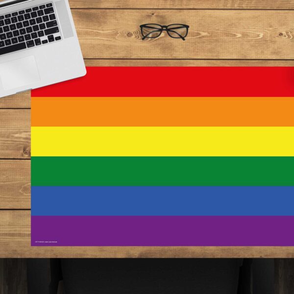 Schreibtischunterlage Flagge Regenbogen - aus Vinyl