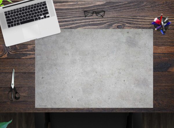 Schreibtischunterlage - Betonoptik hell - aus Vinyl