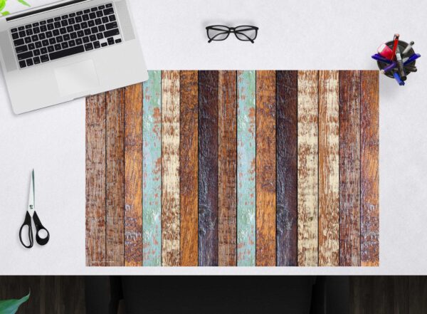 Schreibtischunterlage - Holzoptik gestreift - aus Vinyl