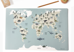Dinosaurier Weltkarte