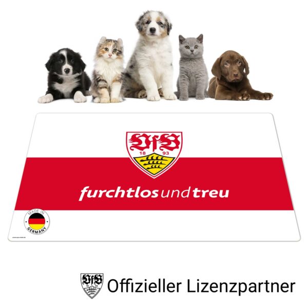 VfB Stuttgart - furchtlos und treu - Napfunterlage weiß