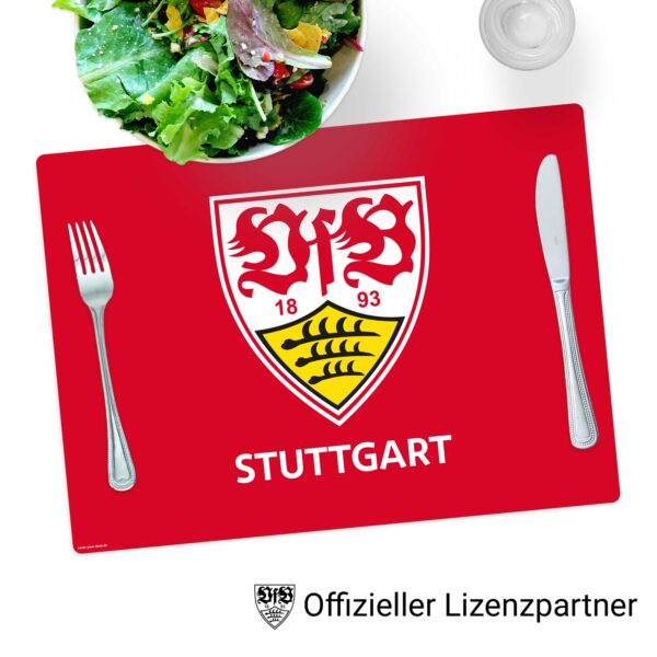 VfB Stuttgart - Wappen - Tischset rot