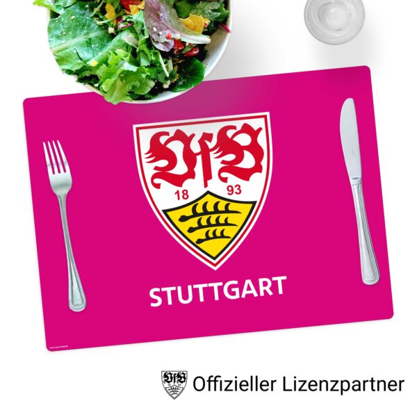 VfB Stuttgart - Wappen - Tischset pink