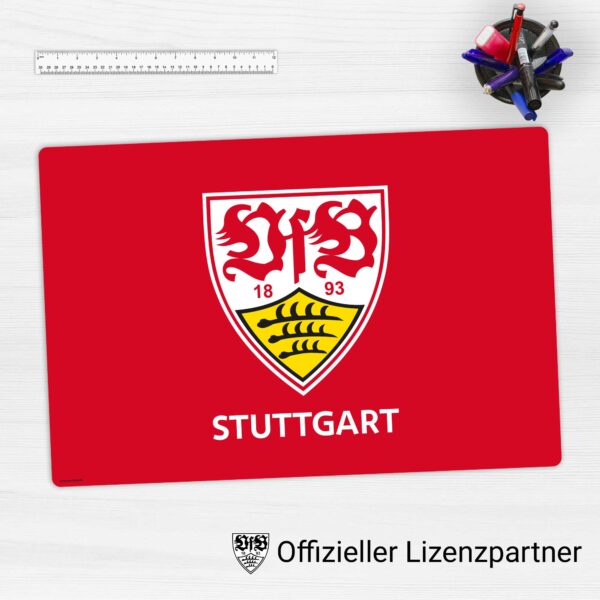 VfB Stuttgart - Wappen - Schreibtischunterlage rot