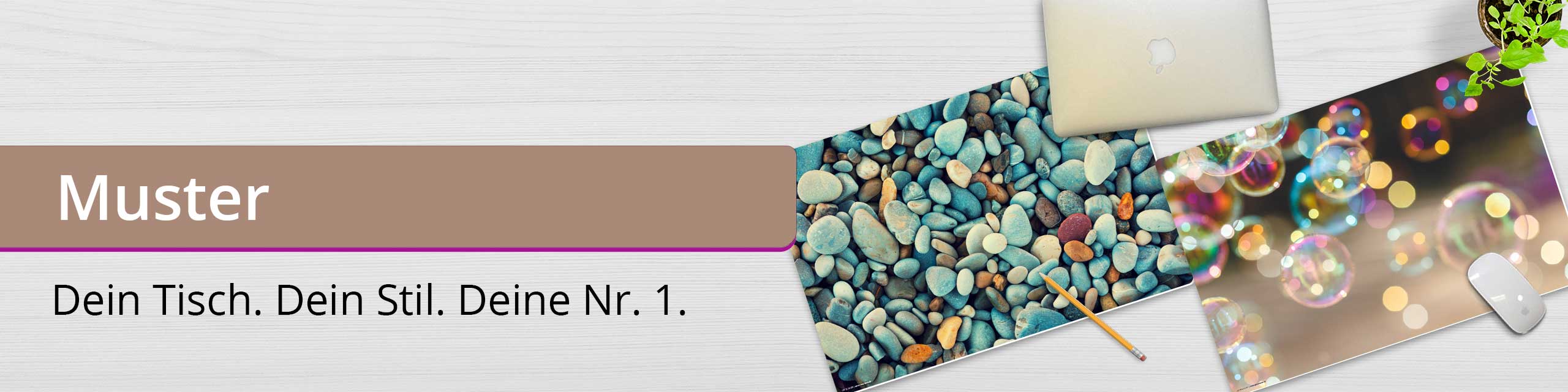 Schreibtischunterlage mit Muster