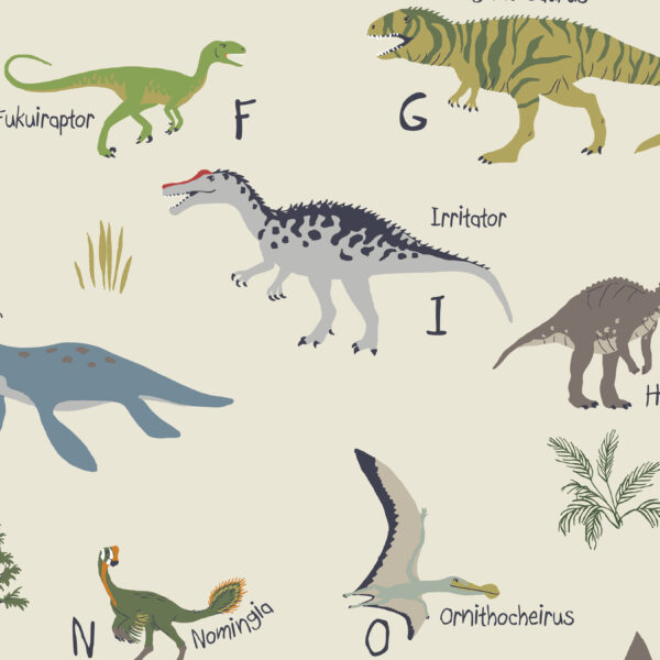 Dinosaurier ABC Schreibtischunterlage für Kinder – Alphabet lernen mit Dinosauriern von A bis Z – Bild 5