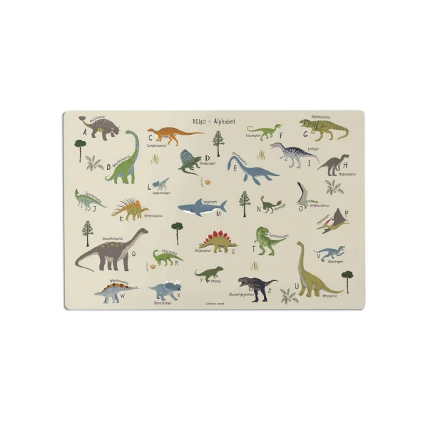 Dinosaurier ABC Schreibtischunterlage für Kinder – Alphabet lernen mit Dinosauriern von A bis Z