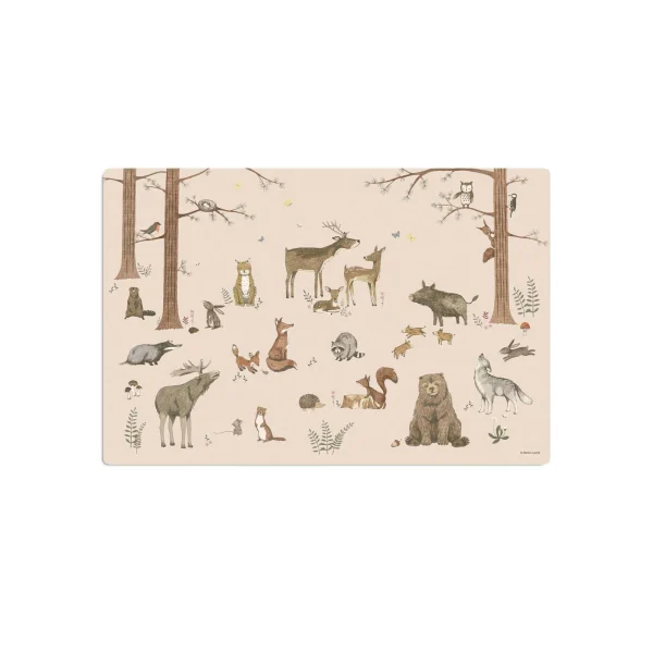 Woodland Blush Schreibtischunterlage – Waldtiere Motiv für Kinder