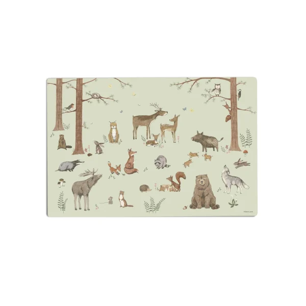 Woodland Green Schreibtischunterlage – Waldtiere Motiv für Kinder