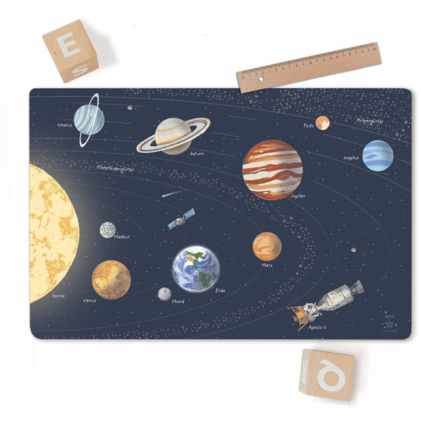 Sonnensystem Schreibtischunterlage – Space Design mit Planeten & Raumfahrt – Bild 2