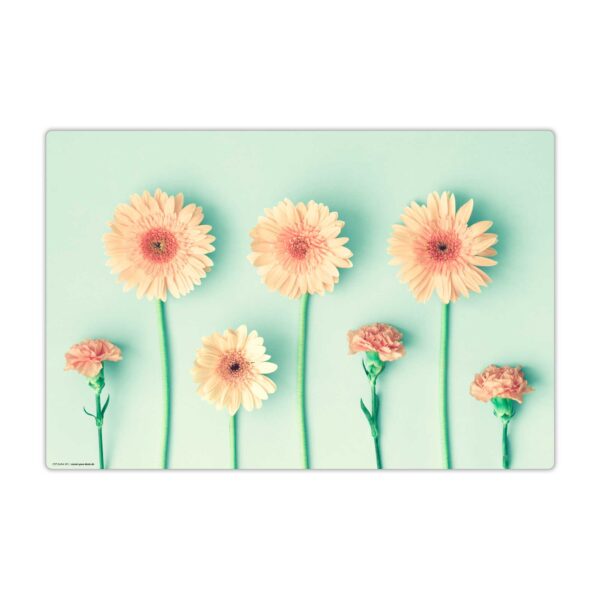 Pfirisch-farbene Gerbera Blüten - Schreibtischunterlage