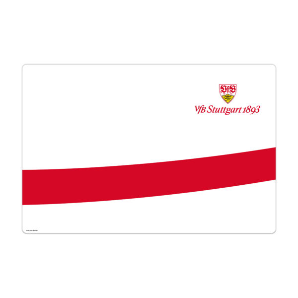 Schreibtischunterlage für Kinder und Erwachsene - VfB Stuttgart - 1893 mit Brustring 60 x 40 cm - aus abwischbarem Premium Vinyl - Made in Germany